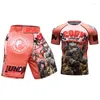 Heren Trainingspakken 2023 Cody Lundin Heren 3D Gedrukt MMA Pak Bjj Rash Guard Jiu Jitsu Shorts Running Sportsqwear