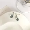 Clip-on-Schraubverschluss, niedlich, schlicht, Wassertropfen, Fake-Piercing, Vintage-Ohrringe, blaues Temperament, Kristall für Damen