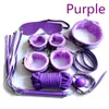 Sex Bondage Kit 7 PCS Vuxen Games Set Handcuff Foot Cuff Whip Rope Blindboende For Par Erotic Toys SM Products6993917