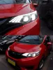 Car Running Head Light For Honda Jazz Fit LED Headlight Assembly 2014-2020 DRL Dynamic Turn Signal Demon Eye Projector Lens Auto Accessories Lamp