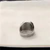 Men Retro 925 Sterling Silver Ring Designer Casal Rings Moda Fomens Square Ring Casual Hip Hop Love Rings Ornamentos Presente de joias de luxo