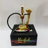 Juego de narguile shisha, narguile árabe con forma de resina cobra dorada con humo de la boca, accesorios para fumar