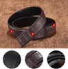 Belts Cowskin Belt Body For Man No Buckle Cow Leather H Crocodile Men High Quality Genuine G Luxury Casual Waist Strap