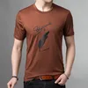 Marca de moda camisetas para homens padrão o pescoço tendências de streetwear tops de verão de t-shirt de manga curta de primeira qualidade