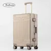 Trolley da cabina Beasumore in lega di alluminio e magnesio Spinner pollici ad alta capacità con ruote per valigia J220707