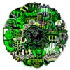 50Pcs Green Fluorescent Dazzle Personality Trend Sticker Monster hunter Stickers Graffiti Kids Toy Skateboard Car Motorcycle Bicycle Sticker Decals