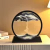 3D Quicksings Picture Round Round Glass Moving Sand Rand in Motion عرض إطار رملي يتدفق للديكور المنزلي الرسم الرملي 220711