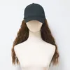 Boll Caps 2022 Black Baseball Cap Wig Hat Italian Long Hair Good Care Girl Female Instagram Wool Roll1942447