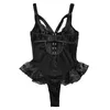 Vêtements de nuit pour femmes Sexy pour femmes grande poitrine dentelle body Teddy Lingerie sous-vêtements pyjama bas femmes femmes