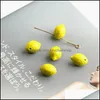 Breloques bijoux résultats composants série de fruits mignons pendentifs citron jaune-vert acrylique pour bricolage boucle d'oreille trouver porte-clés accessoires goutte