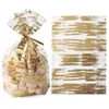 Emballage cadeau Style 20 28cm grand sac d'emballage Biscuits en plastique colorés biscuits bonbons pour noël fête d'anniversaire cadeau