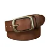 Belts Man Full Grain Cowhide Pin Copper Buckle One Piece Genuine Leather Jeans BeltBelts