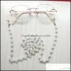 Eyeglasses Chains Eyewear Accessories Fashion Transparent Glass Beads Long Sunglasses Chain Hanging Women Glasses Drop Delivery 2021 Dihl9