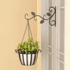 Metal Plant Flower Pots Basket Hanger Wall Hanging Hooks Garden Courtyard Gate Fence Flowers Pot Hook for Gardens Balcony Decor 20220606 D3