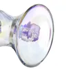 Elegante bongo de vidro azul de 7,6 polegadas: bocal de anéis, coador de bola cric, junta feminina de 14 mm