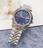 Relógio masculino 40mm mecânico automático completo de aço inoxidável luminoso novo azul luxo relógio feminino casais clássico watche246d
