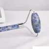 Beauty Massage Tools Anti Falten Cellulite Jade Gesichtsroller Blue Spot Jade Massage Roller