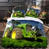 Pojkar traktor tryckt sängkläder set män konstruktionsbilar mönster täcke för barn tunga maskiner fordon täcke