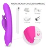 Volwassen massager konijnen vibrator oplaadbare vrouwelijke masturbatie dildo g spot vagina shocker dubbele vibratie siliconen clitoris stimulator