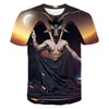 Men's T-Shirts Anime Satan Evil 3D Printed Kids T Shirt Cartoon Mr Pickles Summer Men's Streetwear Hip Hop Casual Women TopsMen's