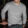 Mode Lange Ärmel Oansatz Schlank Einfarbig Pullover Casual Haut-freundliche Herbst Und Winter Männer Gestrickte Pullover männer Pullover L220801