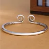 Bangle Sterling Silver Sun Wukong Gold Hoop Open Bracelets & Bangles For Women Fashion Personality Lady Melv22