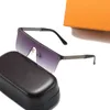 Óculos de sol para mulheres luxuosas homens de sol, designer de proteção UV Designer de óculos gradiente de metal de moldura de moda de moda de moda com lens lett214r