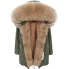 MAOMAOKONG réel fourrure de raton laveur hiver femmes vêtements épais chaud manteau femmes veste parkas femmes veste femme 201210