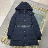 2022 Winter Outdoor Freizeit Sport Damen Daunenjacke Weiße Ente Winddicht Parker Lange Leder Kragen Kappe Warm Echt Wolf Pelz Stilvoll