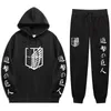 Tracksuits voor heren Jujutsu Kaisen heren afdrukken sets hoodies broek herfst winter capuchon sweatshirt jabborut 2-delige pakmannen's