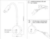 Tokili-plugg i lampan för läsning med USB-port beröring på/av/dimmer väggmonterad spotlight säng headboard gås hals sconce ljus för sovrum sovrum AC100-240V EU US