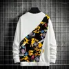 Men's Hoodies & Sweatshirts 2022 Hoodie Autumn Sweatshirt Fashion Brand Korean Style Personality Line Print Loose Men