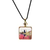 Pendentif Colliers Dernière Conception Verre Transparent Coeur Femmes Collier Fleur Sèche Luminous StonePendant