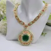 Collane con ciondolo Collana da donna di moda di lusso Verde Pietra principale Abbellimento arancione Gioielli per feste Marca 2022 Modello