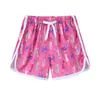 Novos shorts de basquete ao ar livre verão de verão esportes curtos para meninas calças de praia de férias estampadas em cores sólidas 8yr d3