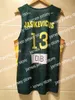 James Custom Sarunas Jasikevicius #13 Lietuva Basketball Jersey Printed Green Eventuele namen Nummer Maat XS-4XL Topkwaliteit