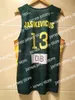 James Custom Sarunas Jasikevicius #13 Lietuva baskettr￶ja tryckt gr￶nt alla namn nummerstorlek XS-4XL toppkvalitet