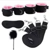 Nxy Sm Bondage Sex Toys per donna Uomo Bdsm Set sotto il letto Manette di contenimento erotico Polsini alla caviglia Maschera per gli occhi Giochi per adulti per coppie 220423