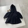 Kız Elbiseleri Sonbahar Kış Bebek Kız Elbise Moda Kız Kapüşonlu Kıyafetler Uzun Kollu Toddler Camsgirl's