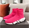 Homens Mulheres 2021 Meia Sapatos Tênis 2.0 Triplo Preto Vermelho Branco Bege Rosa Clearsole Moda Masculina Casual Tênis Jogging