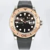 時計の男性ローズゴールドメカニカルCal.3235メンズウォッチ自動ETA 904Lスチールチョコレートブラウンブルー126621ラバーストラップEWダイブewf luminous wristwatches