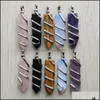 Arts And Crafts Fashion Natural Stone Mix Sword Shape Pendants Charm For Jewelry Marking Wholesal Sports2010 Drop Delivery Dhtzq