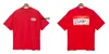 Events high street new round collar loose casual red label printing wittermong short sleeve