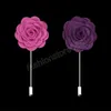 Flor de flores artesanal Broche de pino de veludo sólido Fazinha de tecido Flower Lapeel Pin Acessório para colarinho de camisa Colta