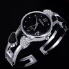 Polshorloges hartvormige armband Watch Women kijken naar luxe Rhinestone dames dames stalen klok Zegarek Damski reloj mujerwristwatch