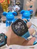 Watch Designer Luksusowe na rękę Richa Milles Automatyczne mechaniczne puste na zewnątrz Watch Fibre Fibre RM35-02 Taśma ceramiczna lufa wina moda