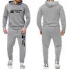 Men S GSTAR -tryckspårspår Solid Color Golf Lovers Set Long Sleeve Sport Hoodie and Pants Spring Fall Jogging Suit for Man 220615