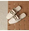 Chinelos de Metal Cadeia de Metal Borla Mulheres Sandalias Sapatos de Verão Mulher Bave Saltos Capa Toe Slides Ins Square Fringe Mules Mujer 2022