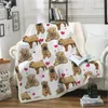 Blankets Soft Coated Wheaten Terrier Fleece Blanket 3D All Over Printed Sherpa On Bed Home Textiles