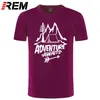 REM Adventure는 편지를 기다리고 있습니다. 편지 Tshirt Travel Pine Tree Mountains 텐트 인쇄 TSHIRT 최고 품질의 순수한 면화 유니슬 220521